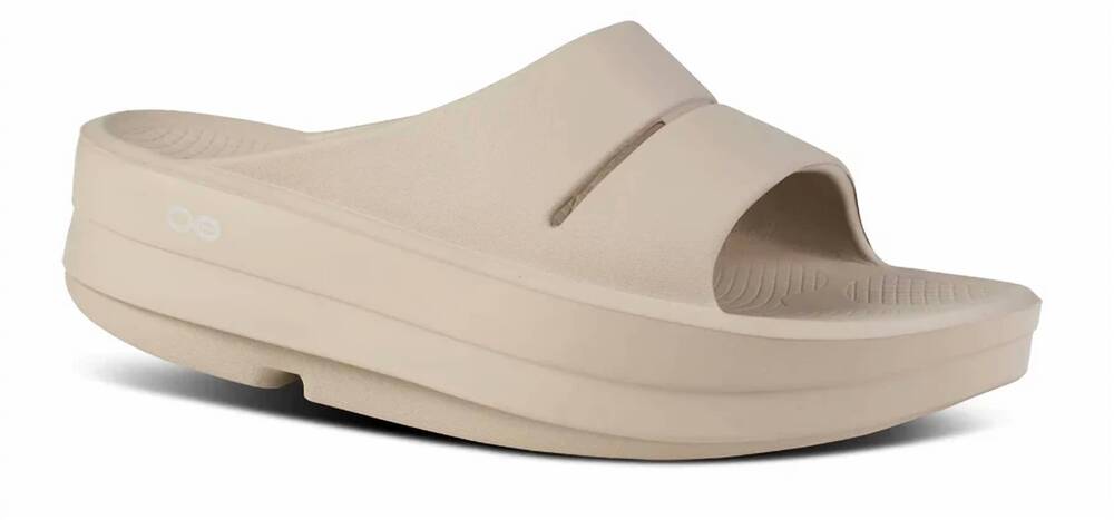 NEW OOFOS women's oomega ooahh slide sandal in nomad